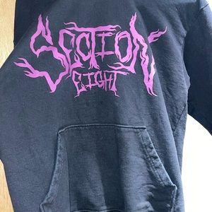 Black and purple Section Eight hoodie